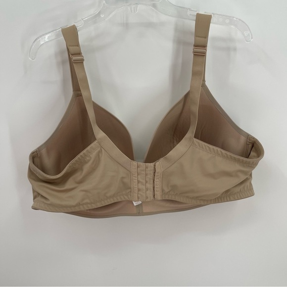 Lane Bryant Cacique Size 46DDD Tan Simply Wire Free Plunge Bra Back Closure - Picture 5 of 6